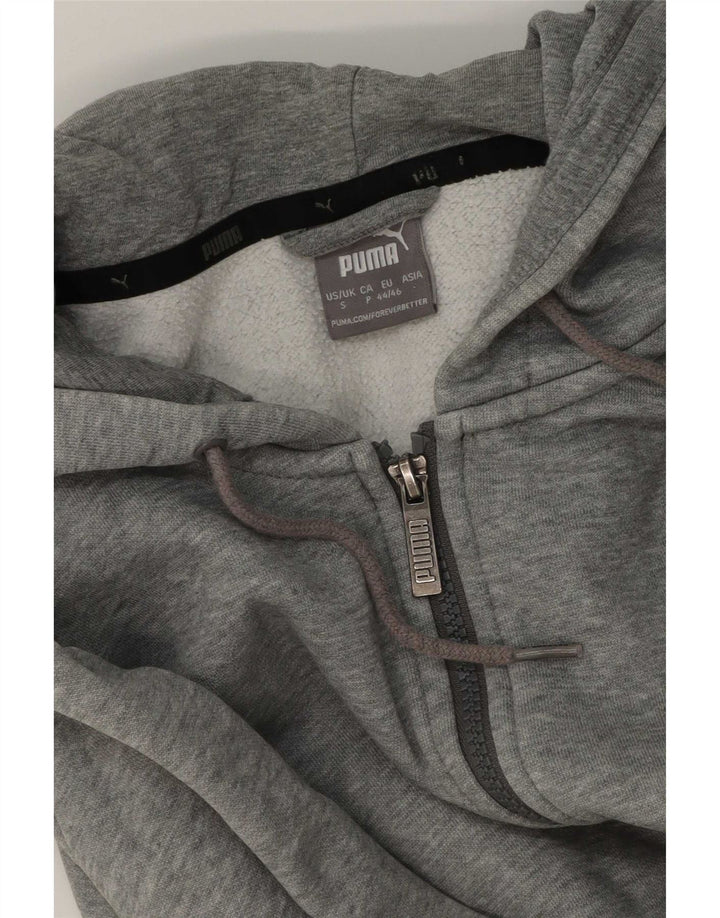 Felpa con Cappuccio da Uomo Puma con Cerniera Piccola Grigio Screziato