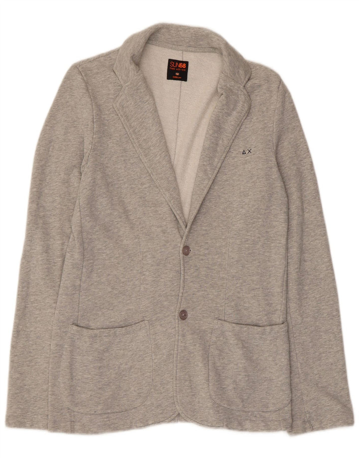 Giacca blazer da donna a 2 bottoni Sun68 UK 14 Cotone grigio medio