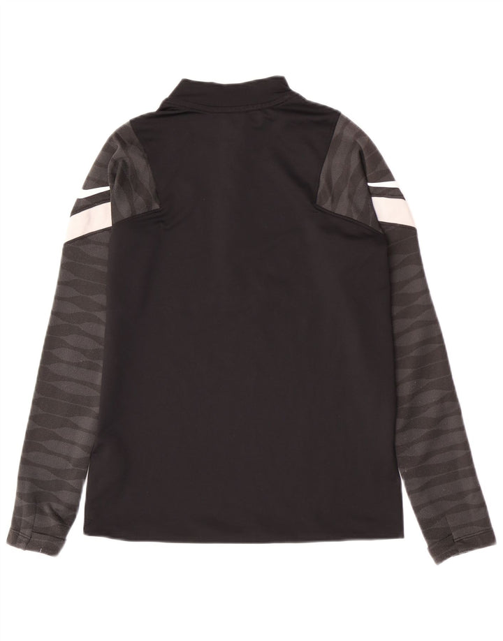 Maglia da tuta regolare da ragazzo con zip e collo Nike, 10-11 anni, media, nera, sportiva