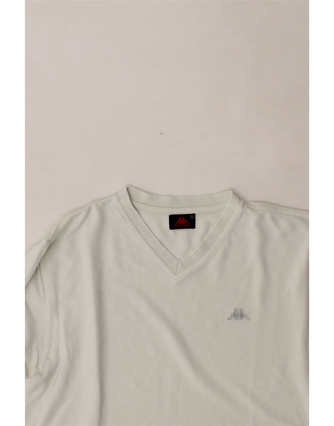 KAPPA Mens T-Shirt Top Small White Cotton Vintage Kappa and Second-Hand Kappa from Messina Hembry 