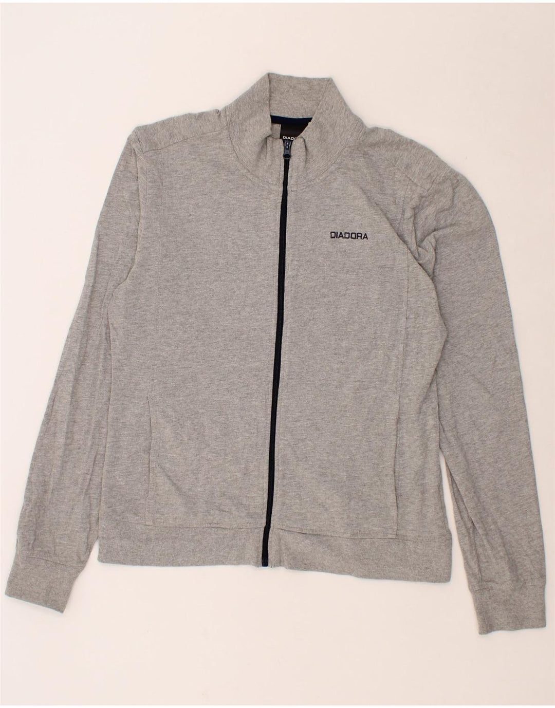 DIADORA Womens Tracksuit Top Jacket UK 20 2XL Grey Cotton Vintage Diadora and Second-Hand Diadora from Messina Hembry 