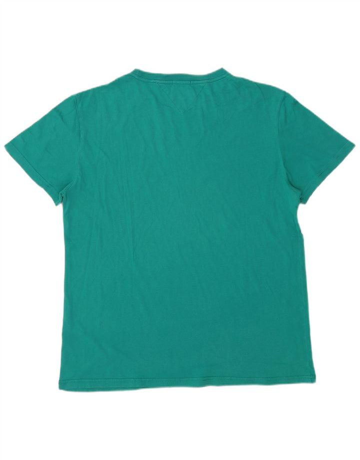 Tommy Hilfiger Uomo Regular Fit T-shirt grafica Top Large Turchese