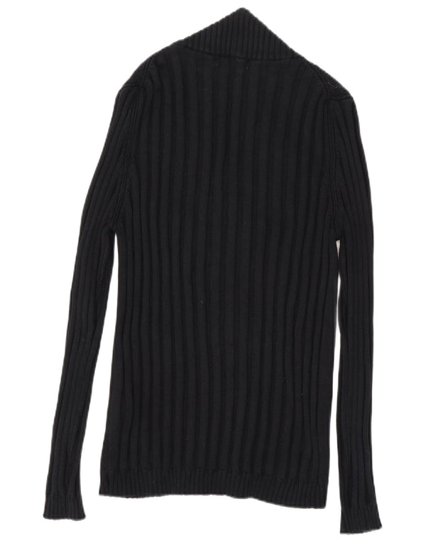Maglione cardigan da uomo Zara XL in cotone blu navy