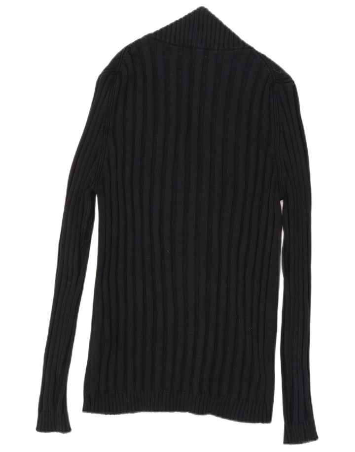 Maglione cardigan da uomo Zara XL in cotone blu navy