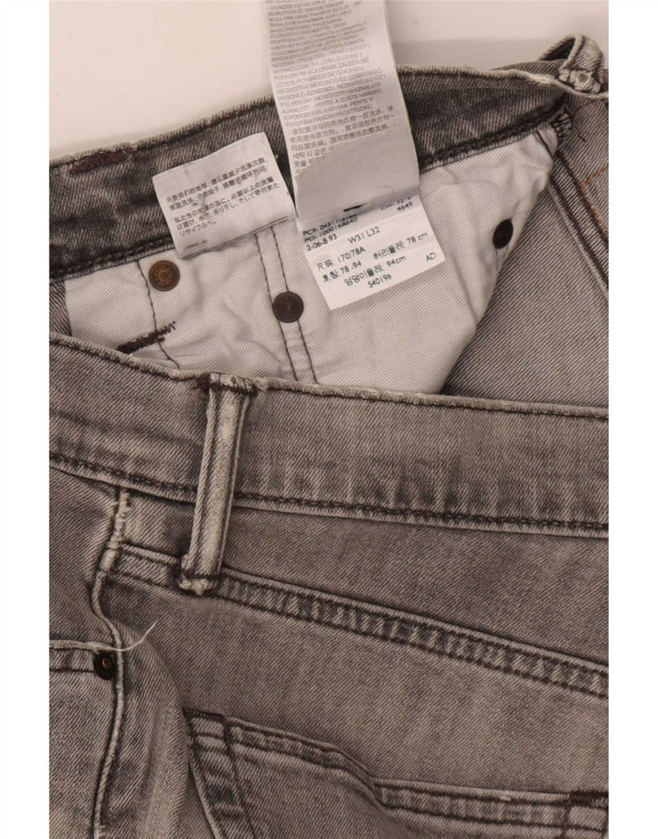 Jeans Levi's Uomo 511 Slim Distressed W31 L32 Cotone Grigio