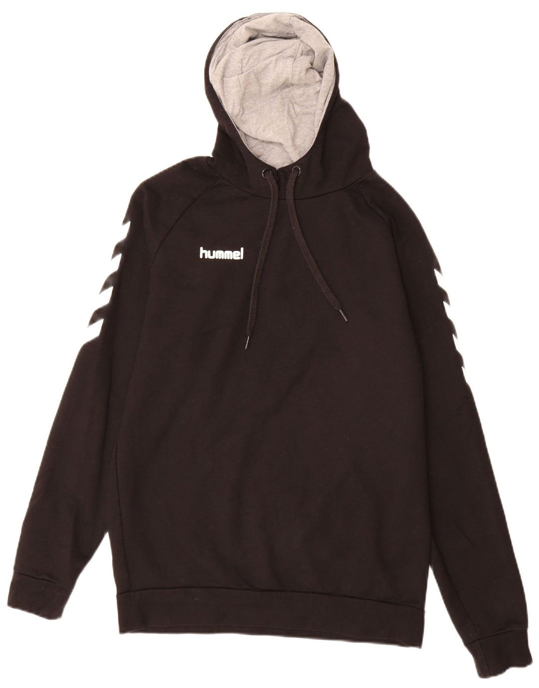 Felpa con cappuccio grafica da uomo Hummel, cotone nero medio