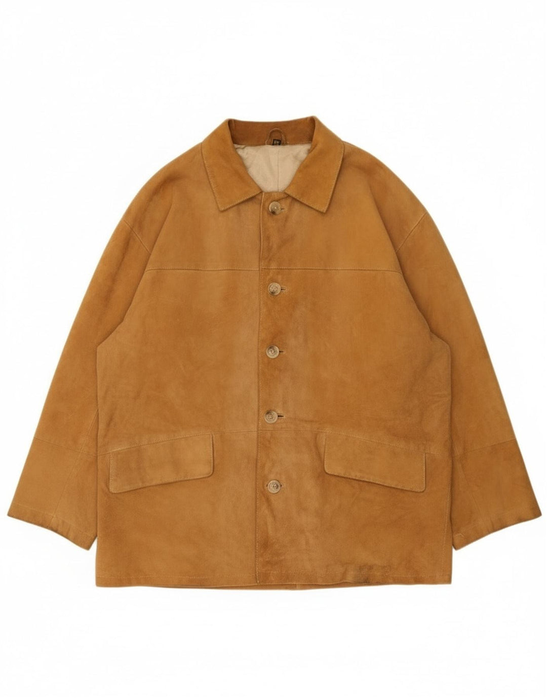 Giacca in pelle scamosciata vintage da uomo EU 54 2XL in pelle beige