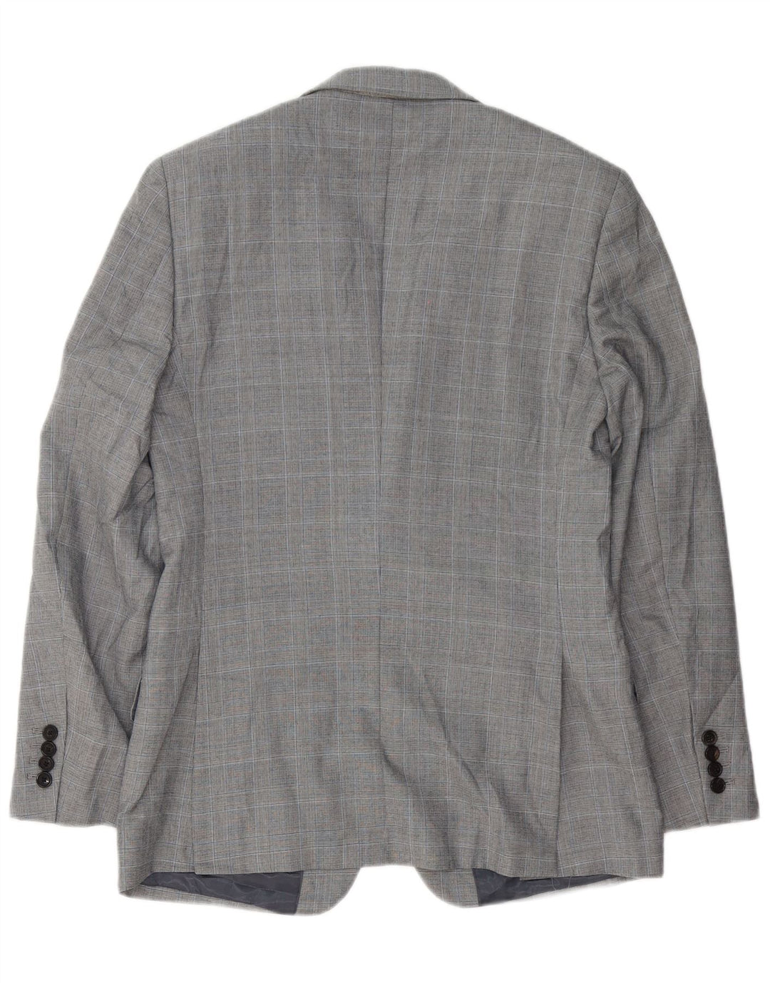 Giacca blazer da uomo a 1 bottone Reiss UK 36 piccolo quadretto grigio