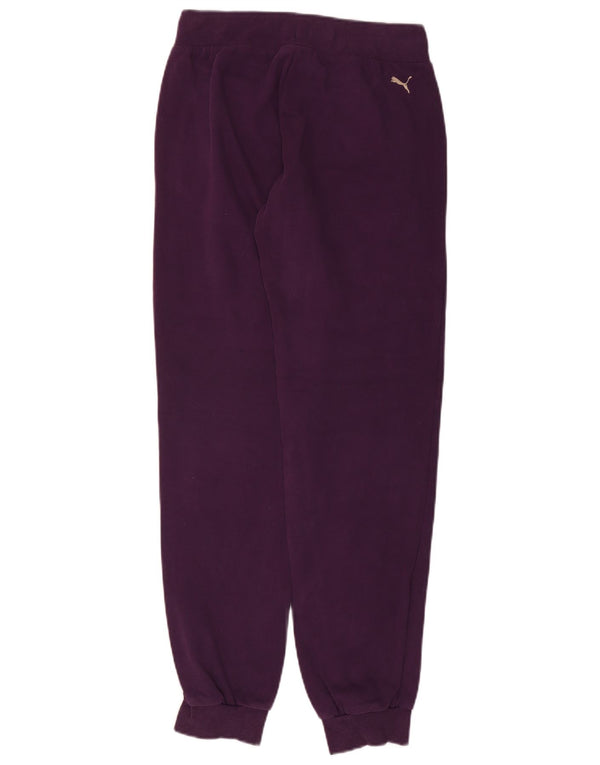 Pantaloni da tuta da donna Puma Joggers UK 12 Medio Viola Cotone