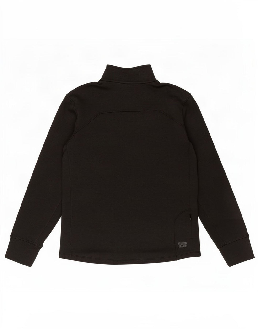Maglia da tuta da uomo Puma con zip e collo, in poliestere nero medio