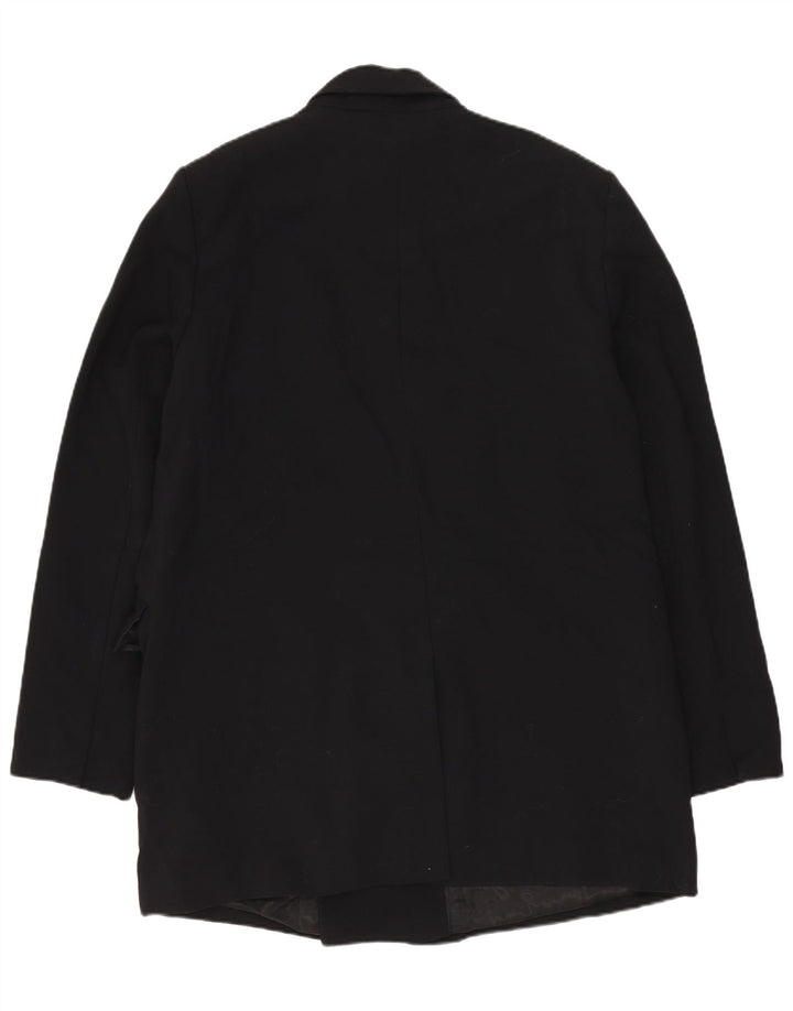 MARKS & SPENCER Giacca blazer doppiopetto da donna UK 12 media nera