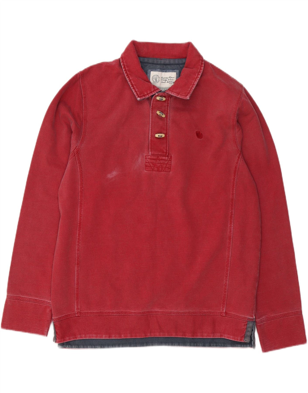 FAT FACE Felpa con collo alto con grafica da uomo Maglione rosso medio in cotone