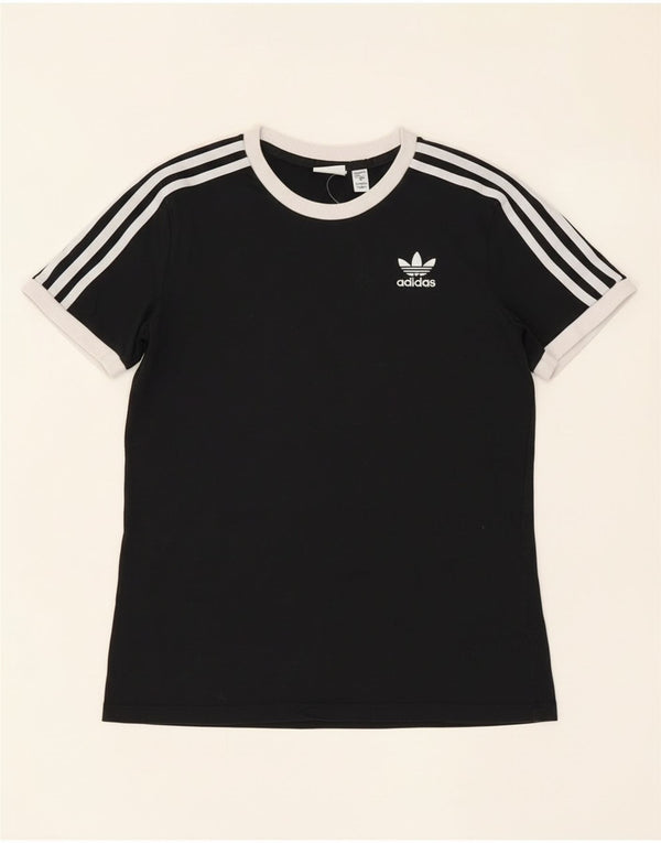 T-shirt da donna Adidas Top UK 8 piccola in cotone nero