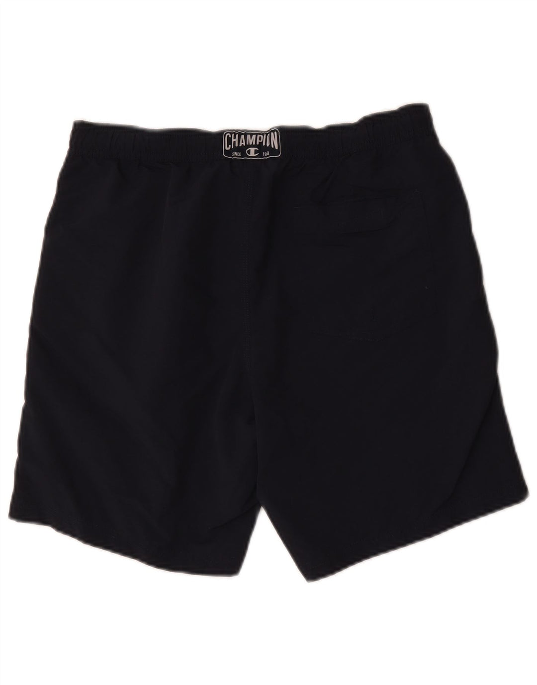 Pantaloncini da bagno grafici da uomo Champion, poliestere medio blu navy