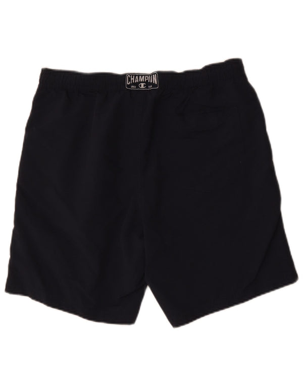 Pantaloncini da bagno grafici da uomo Champion, poliestere medio blu navy