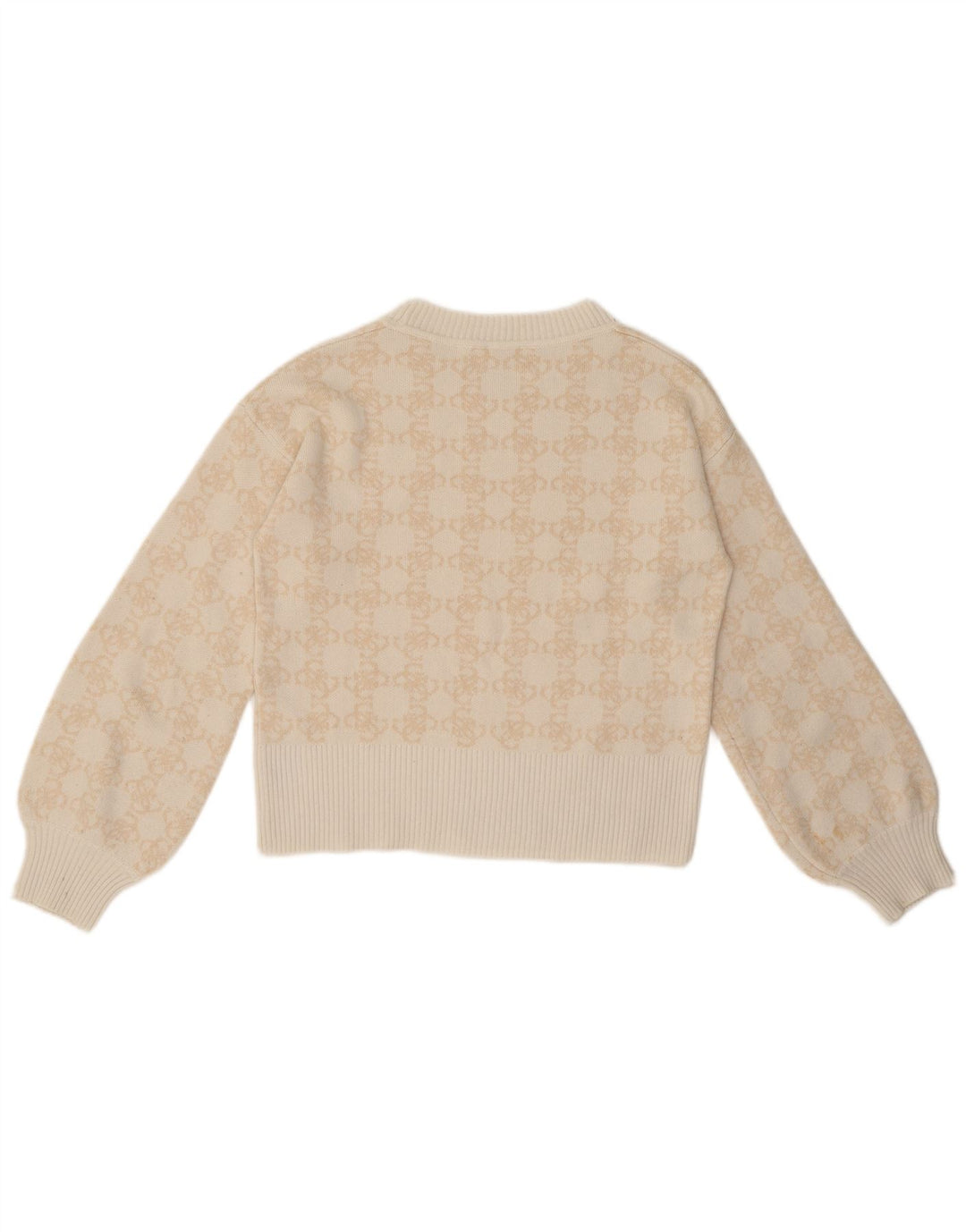 Maglione girocollo per bambina Guess con motivo astratto 13-14 anni Beige