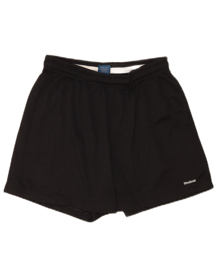 Pantaloncini sportivi Reebok da uomo piccoli neri in poliestere