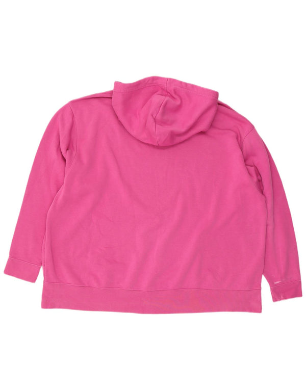 Felpa con cappuccio oversize da donna Nike UK 20 2XL cotone rosa