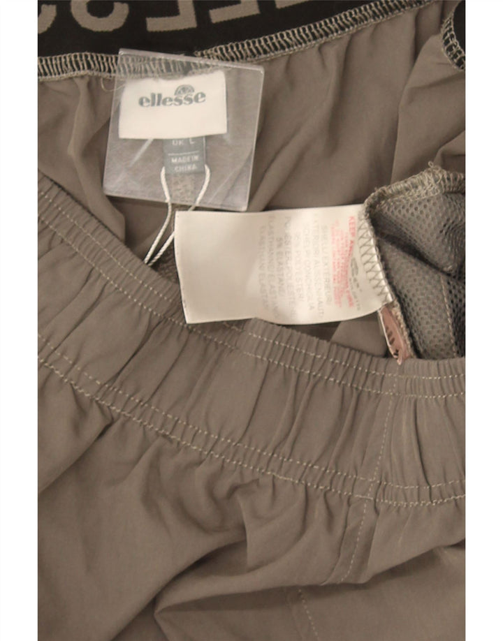 Pantaloncini sportivi grafici da uomo Ellesse, grandi, in poliestere grigio