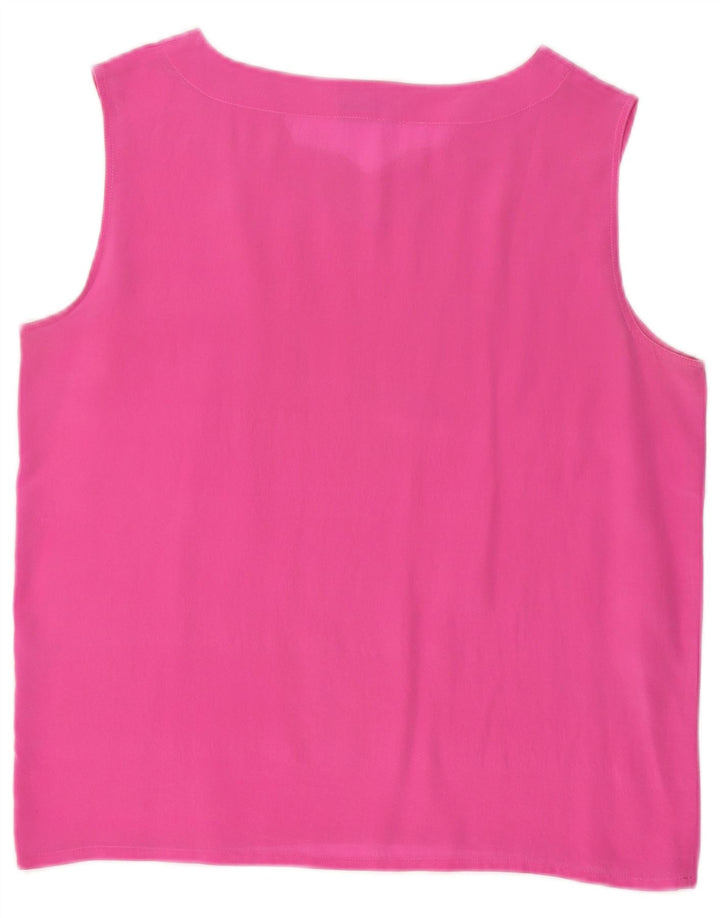 Camicetta senza maniche da donna Douglas UK 14 Seta rosa medio
