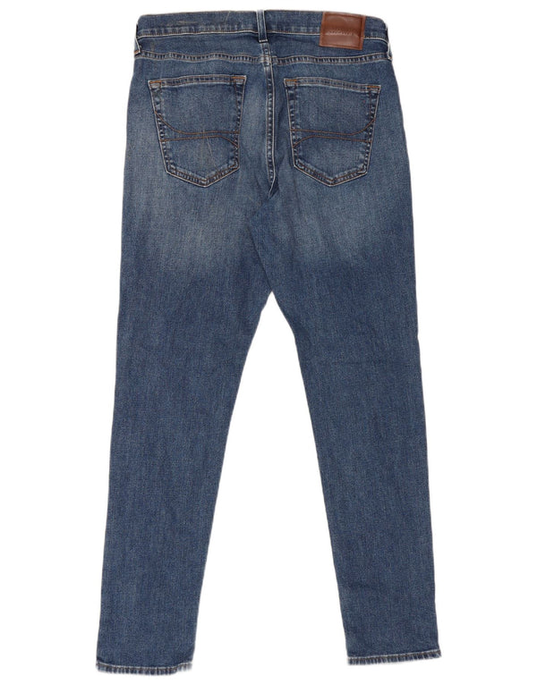 Hollister Jeans Atletici Skinny da Uomo W33 L32 Cotone Blu