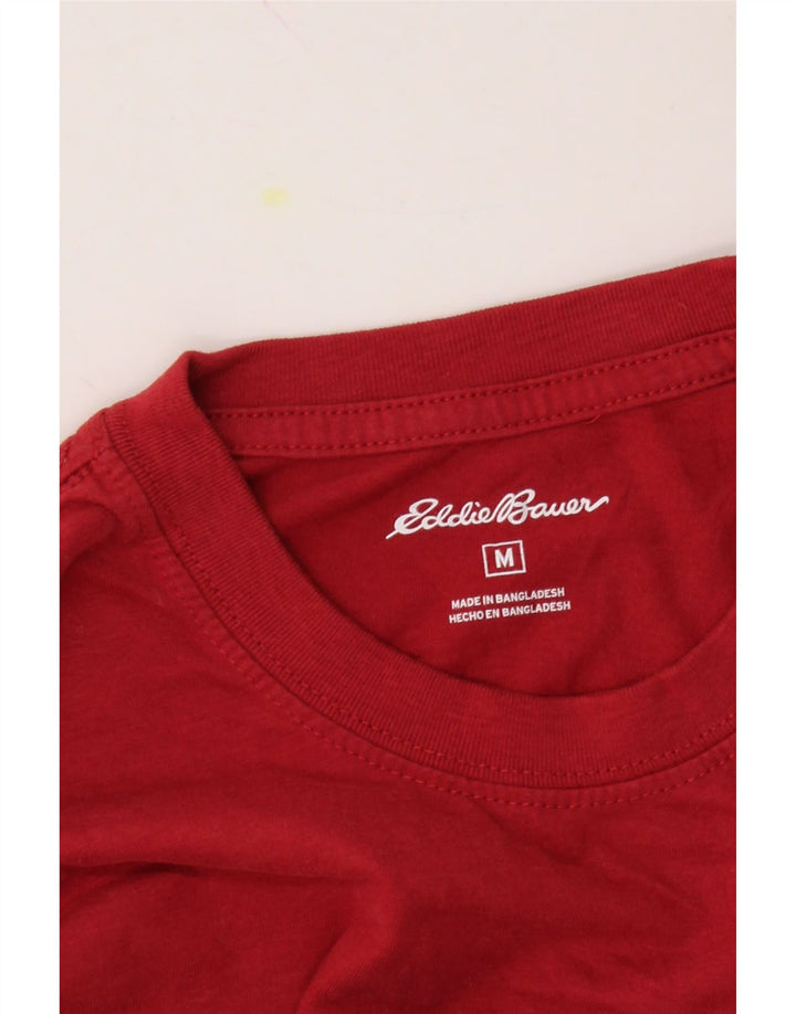 EDDIE BAUER Mens Top Long Sleeve Medium Red Cotton Vintage Eddie Bauer and Second-Hand Eddie Bauer from Messina Hembry 