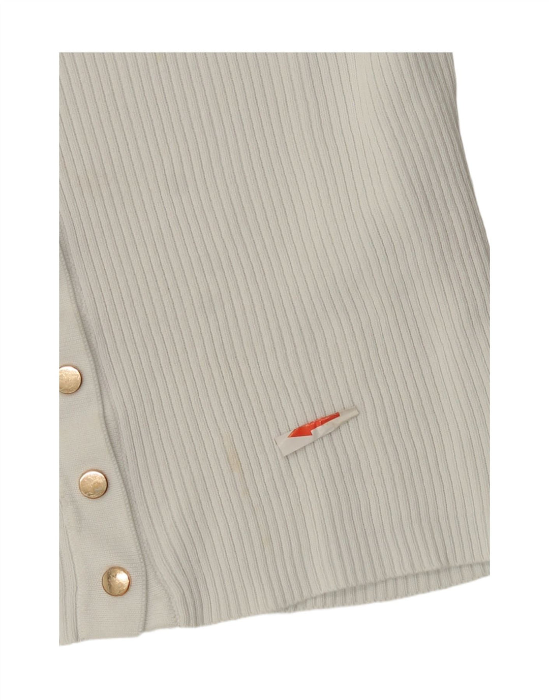 Top cardigan corto da donna Zara UK 10 piccolo bianco in poliammide
