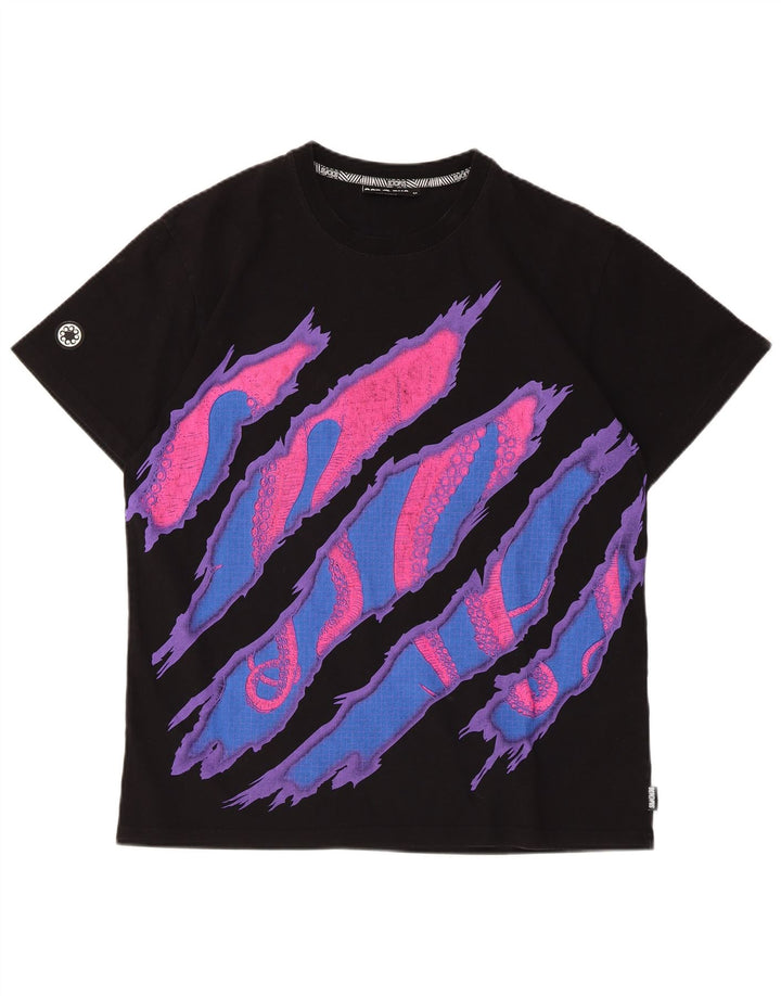 T-shirt grafica da uomo Octopus Top nera media