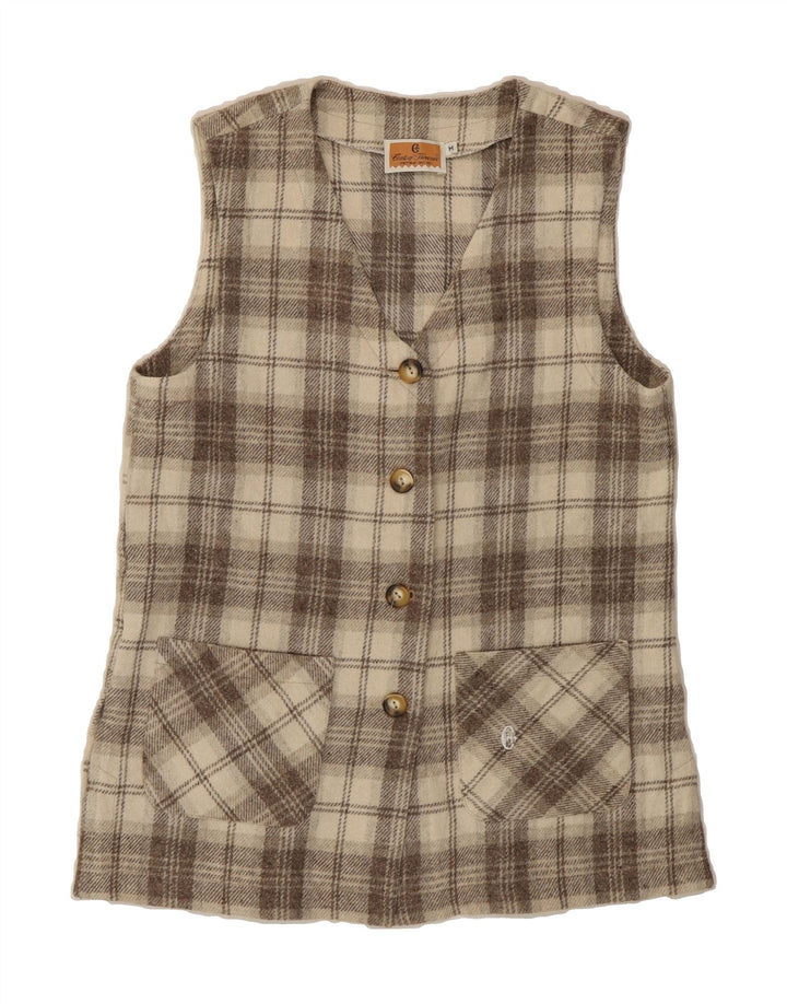 CONTE OF FLORENCE Womens Gilet UK 14 Medium Grey Check Vintage Conte of Florence and Second-Hand Conte of Florence from Messina Hembry 