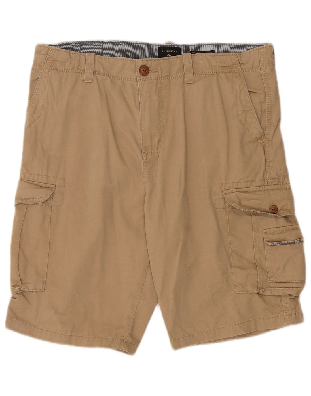 Pantaloncini cargo da uomo QUIKSILVER W34 grandi in cotone beige