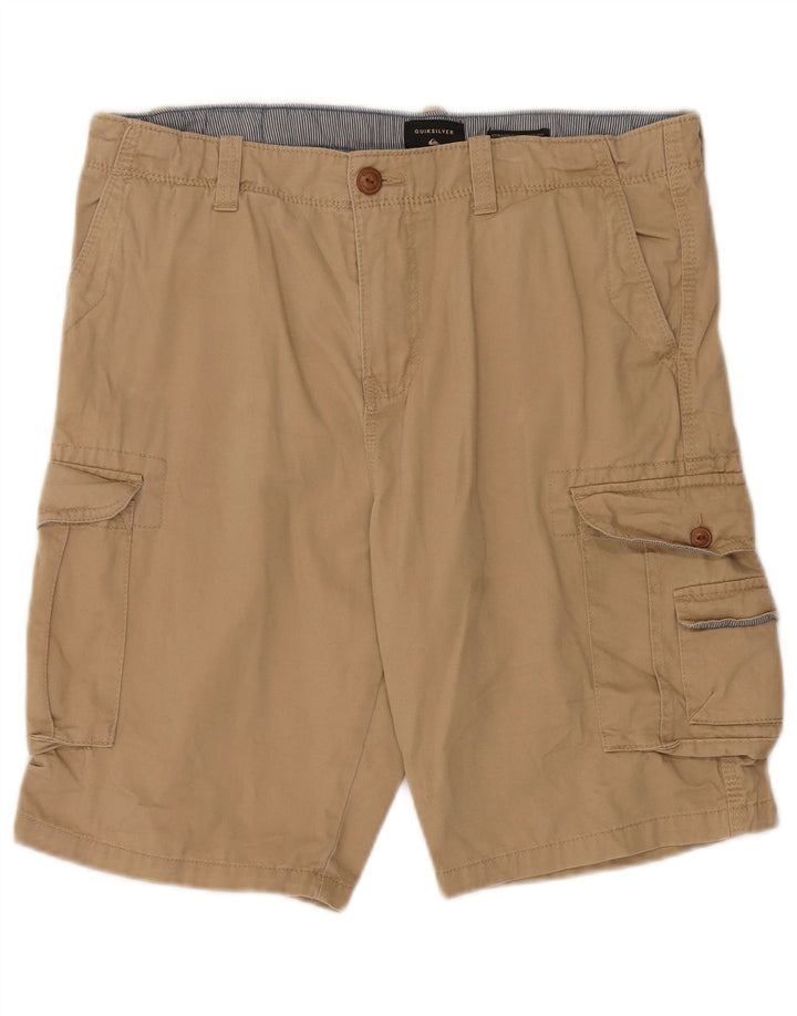 Pantaloncini cargo da uomo QUIKSILVER W34 grandi in cotone beige