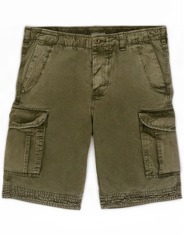 Pantaloncini cargo vintage da uomo grandi W34 cotone verde