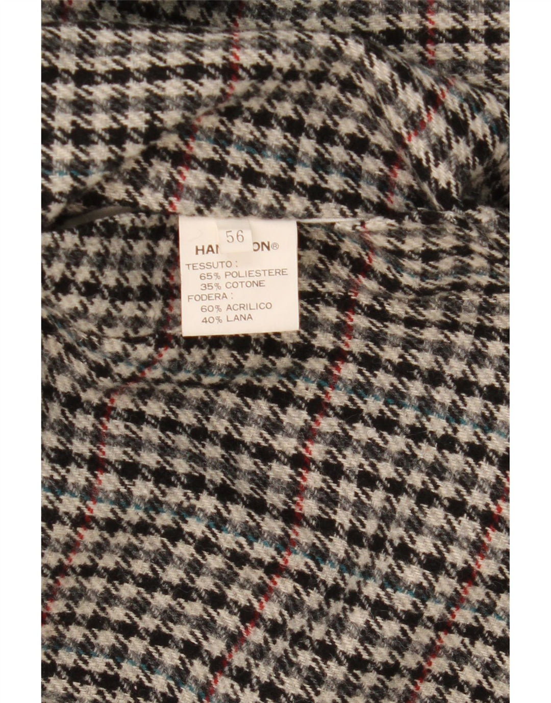 Trench reversibile da uomo Hamilton IT 56 3XL Poliestere a quadri grigio