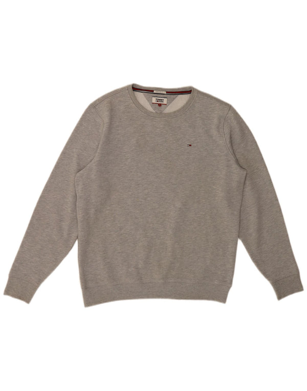 Tommy Hilfiger Uomo Regular Fit Felpa Maglione Grande Cotone Grigio