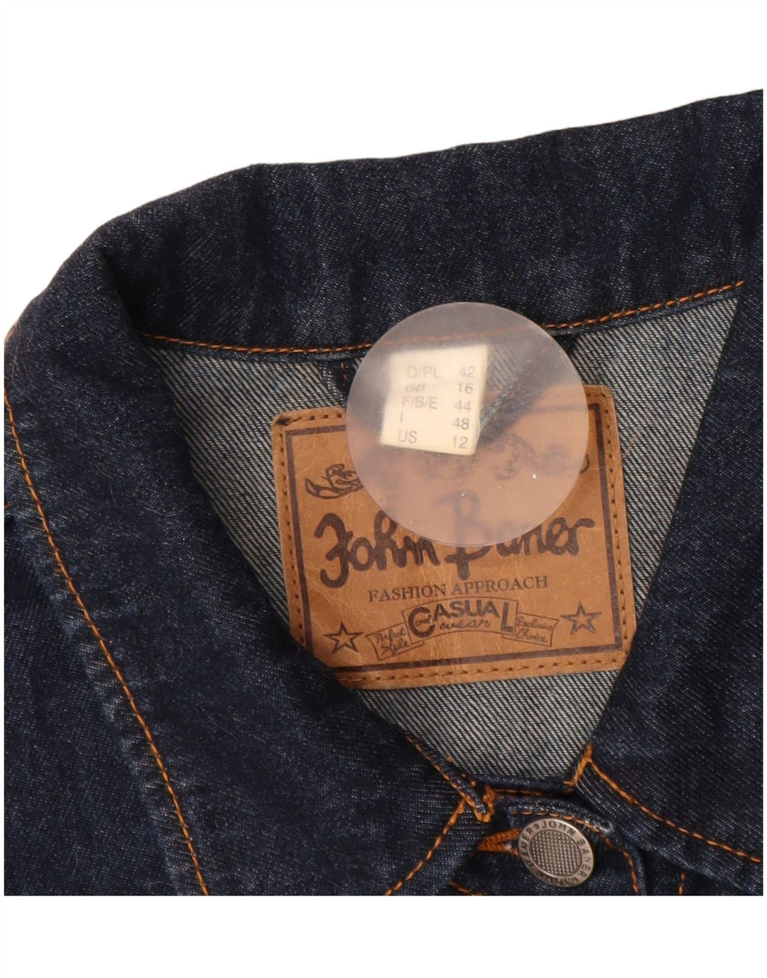 Giacca di jeans da donna John Baner UK 16 grande cotone blu navy