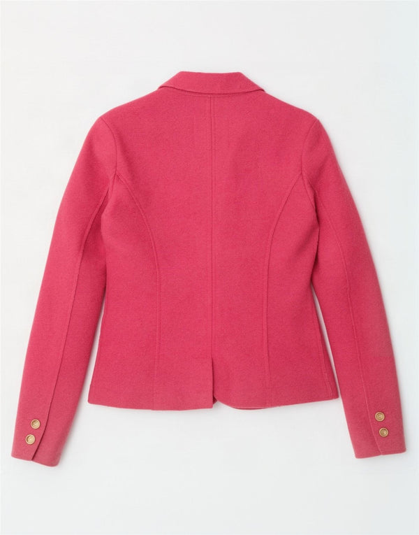 Giacca blazer da donna a 2 bottoni Rifle UK 14 grande lana rosa