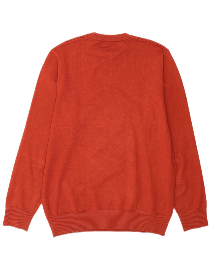 Maglione da uomo girocollo Rifle XL in viscosa arancione