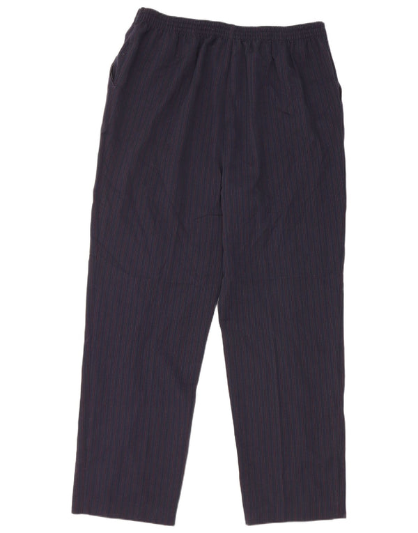 Pantaloni casual da donna Marks & Spencer UK 18 XL W34 L29 Blu navy a righe