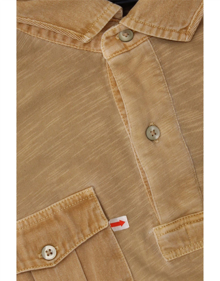 TOMMY HILFIGER Polo da uomo Coupe Ajustee Beige medio chiazzato