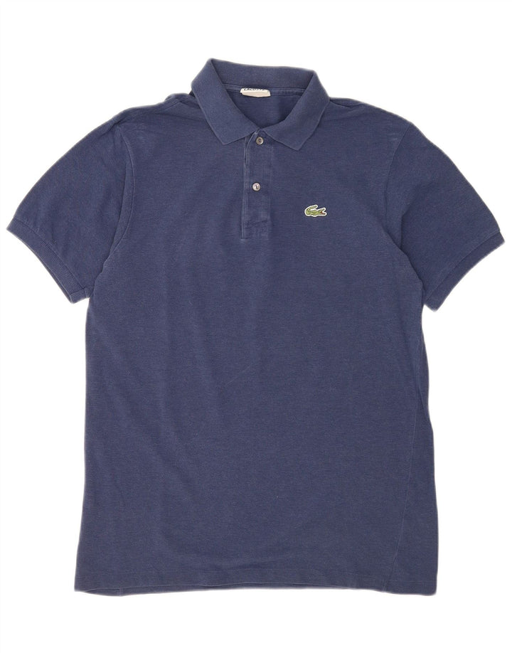 Polo da uomo Lacoste taglia 4 media in cotone blu navy