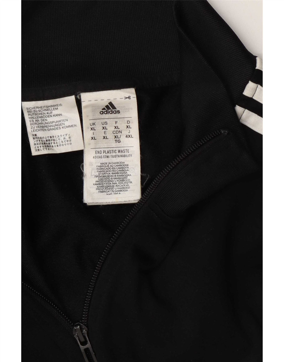 Giacca da ginnastica da uomo Adidas XL nera in poliestere