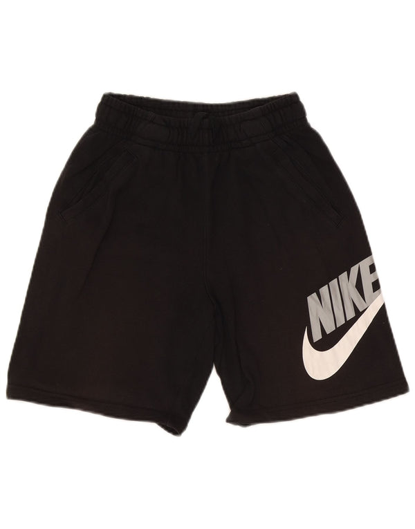 Pantaloncini sportivi Nike da ragazzo con grafica 12-13 anni, grandi, cotone nero