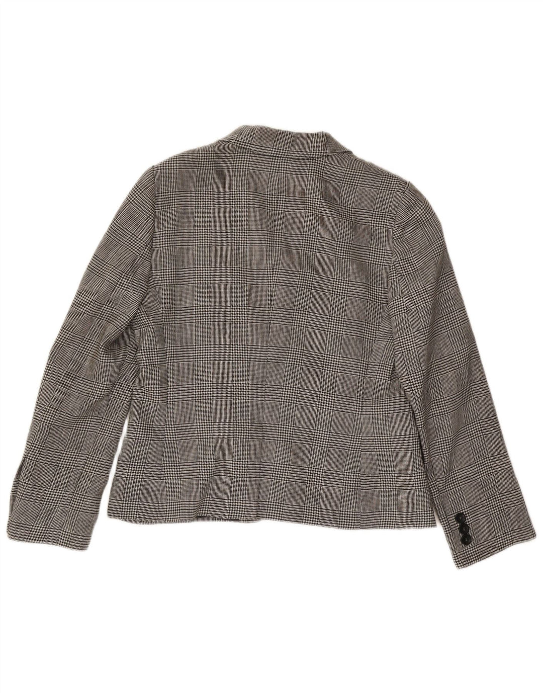 Giacca Blazer a 3 Bottoni Donna Luisa Spagnoli IT 46 Large Grigio Pied De Poule