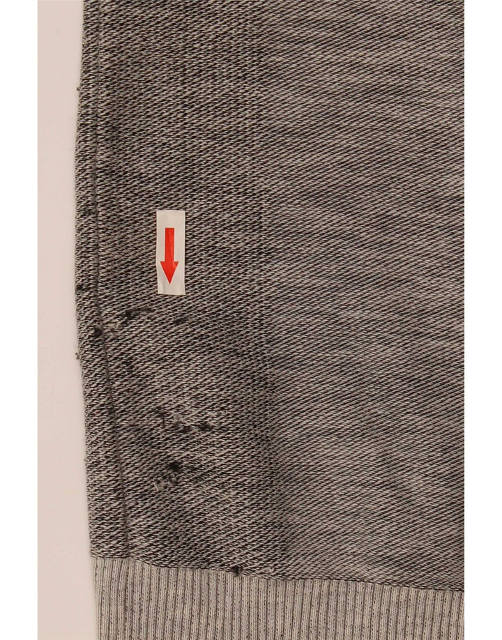 Felpa grafica da uomo G-Star Maglione in cotone chiazzato grigio medio