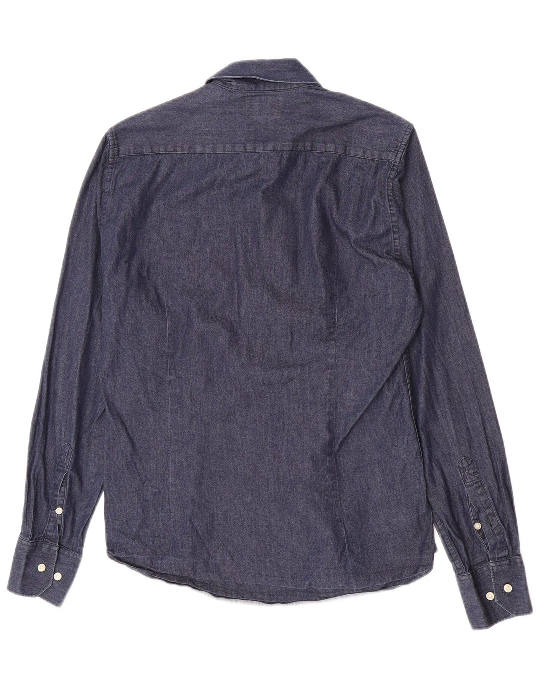 Camicia in denim da uomo su misura Barbour piccola in cotone blu navy