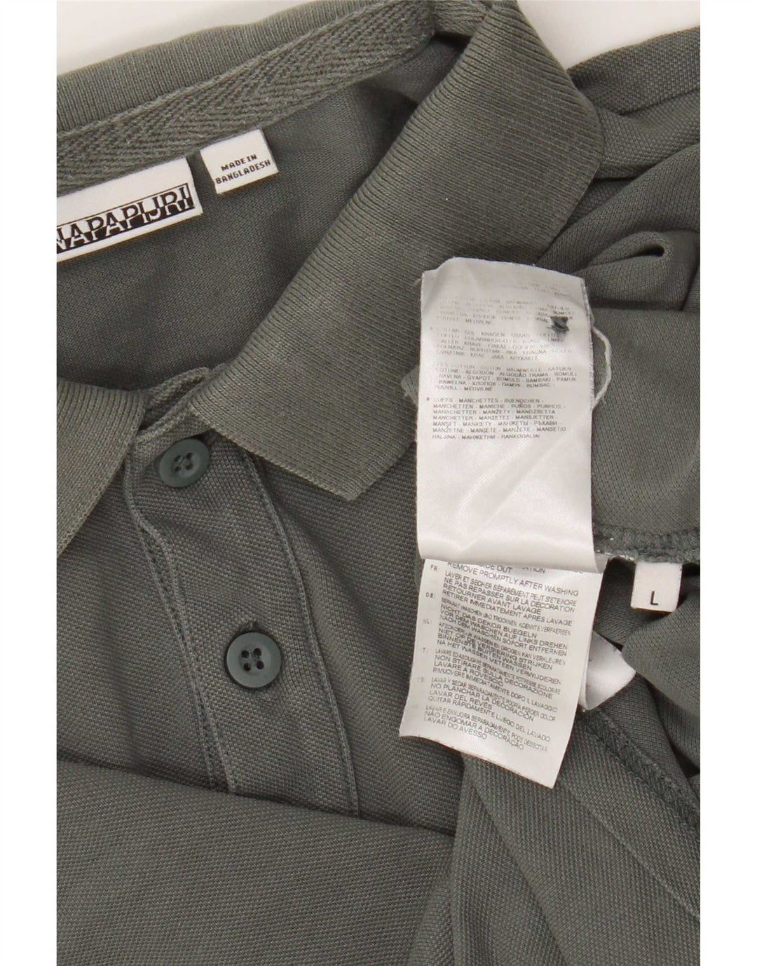 Polo da uomo Napapijri grande in cotone grigio