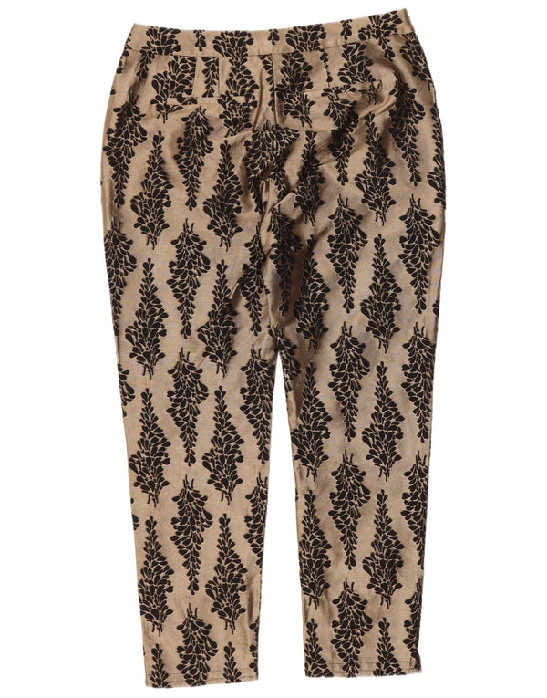 Pantaloni corti da donna Boden UK 10 piccoli W28 L24 cotone floreale marrone