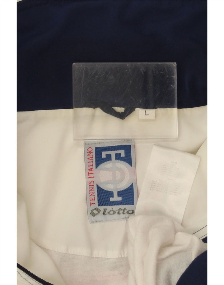 Giacca da ginnastica grafica da uomo Lotto, grande, color block blu navy