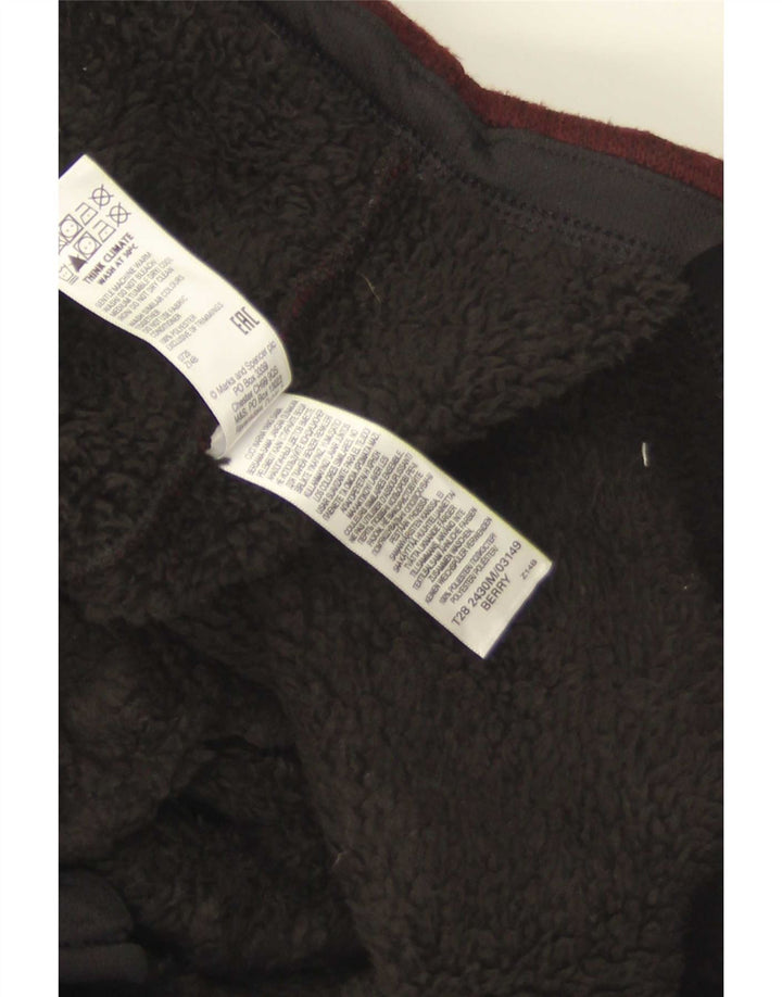Giacca da ginnastica da uomo Marks & Spencer Sherpa in poliestere bordeaux medio