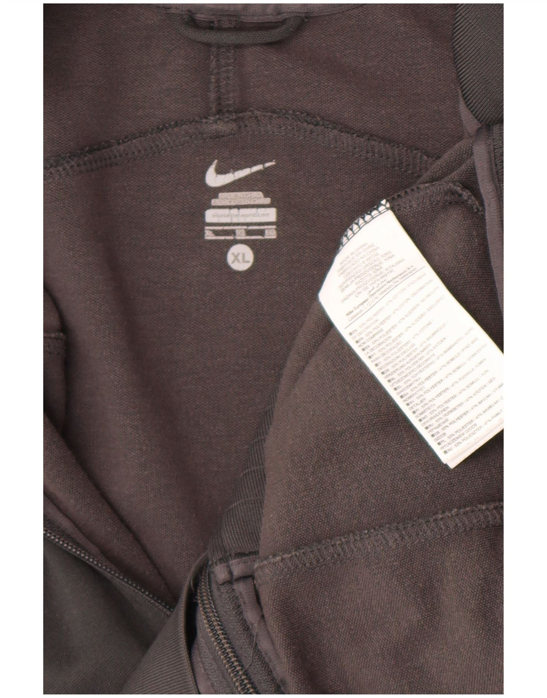 Giacca da tuta da uomo Nike XL in poliestere color block grigio